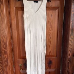 ASOS Maternity Cream Ribbed Midi Dress